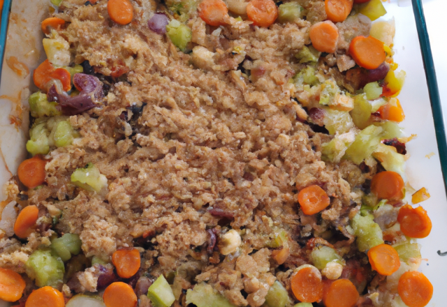 Crumble de petits légumes