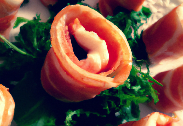 Rouleaux de jambon aux crevettes