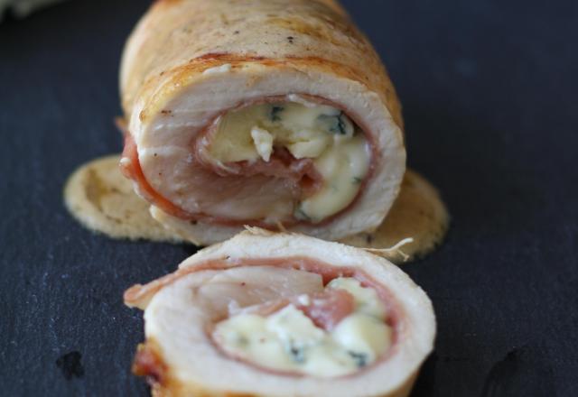 Roulé de poulet à la Fourme d'Ambert