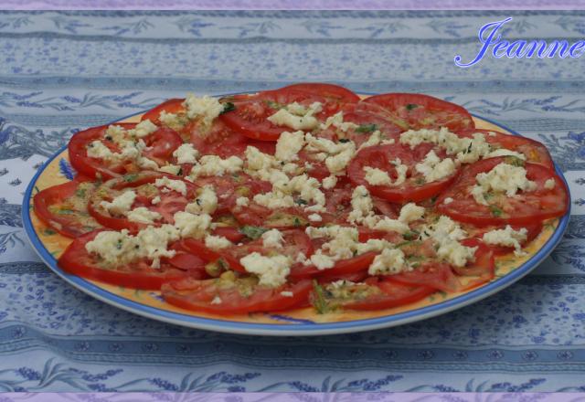 Salade de tomates et mozzarella