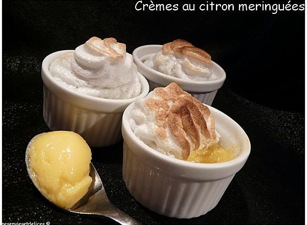 Crèmes au citron meringuées