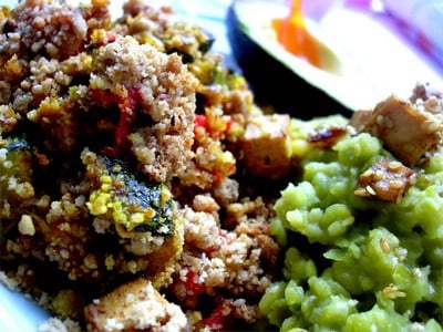 Crumble de courgettes sans blé et sans produits laitiers