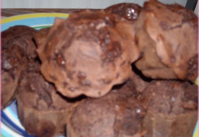 Muffin extra tout chocolat aux pépites de chocolat