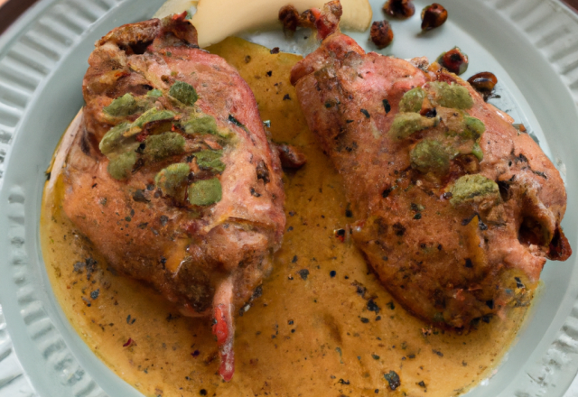 Tournedos de râble de lapin au beurre d'épices