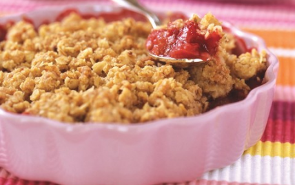 Crumble fraises rhubarbe