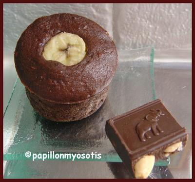 Muffins chocolat bananes