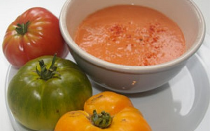 Gaspacho de tomates aux épices