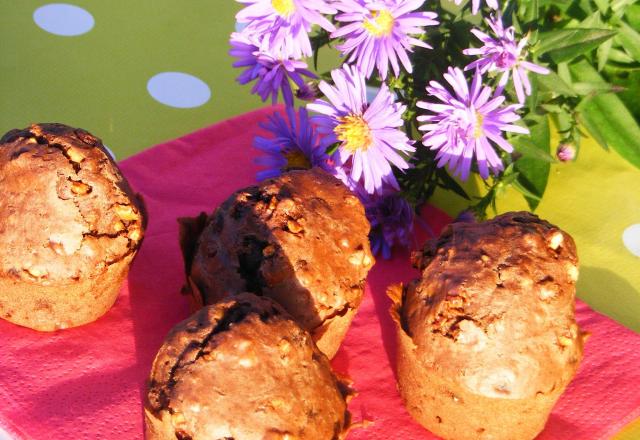 Muffins au chocolat & pralin (sans beurre)