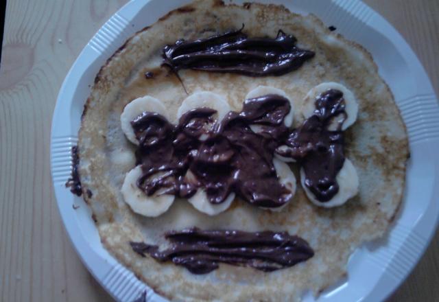 Crêpes aux bananes et au Nutella