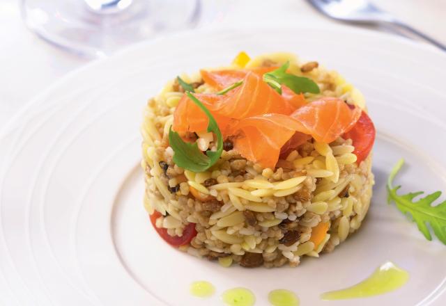 Salade fraîcheur de Céréales de Campagne Tipiak au saumon