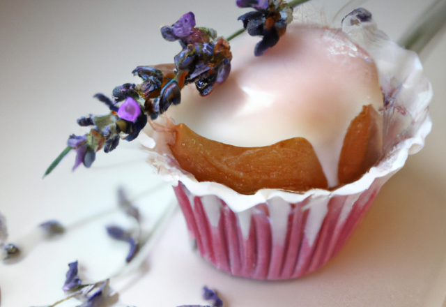 Cupcake de mariage romantique rose lavande