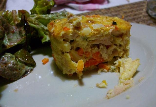 Flans de légumes au thon et au comté