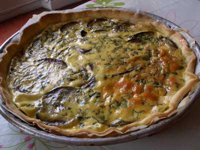 Tarte aux aubergines sans tomate