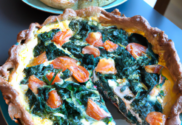 Quiche aux épinards et saumon