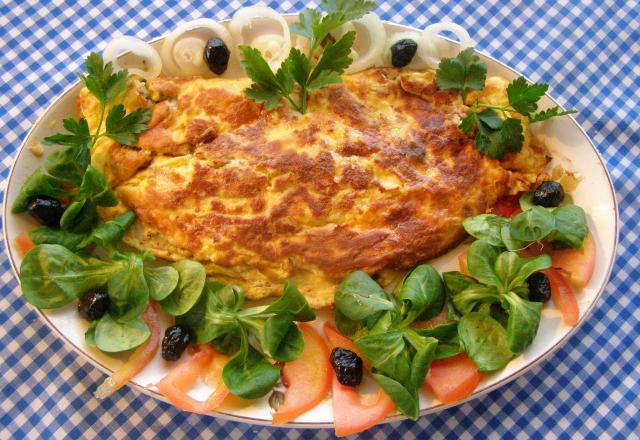 Omelette au bleu d'Auvergne revisitée