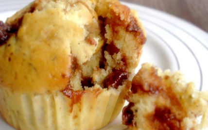 Muffins aux flocons d'avoine & pépites de chocolat au lait