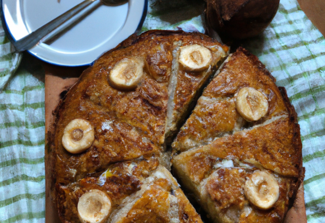 Cake à la crème de banane et à la noix de coco