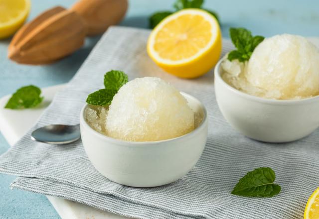 Sorbet au citron au Monsieur Cuisine