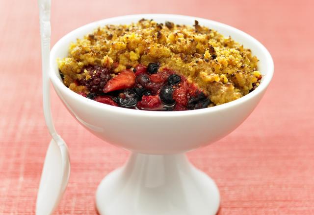 Crumble de fruits des bois minute