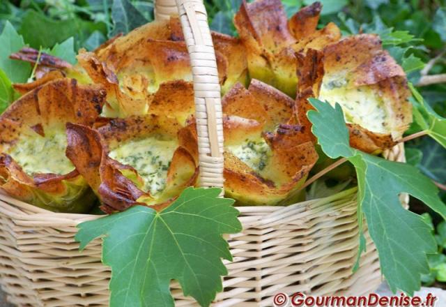 Petites corolles d'escargots au fromage frais et persillade