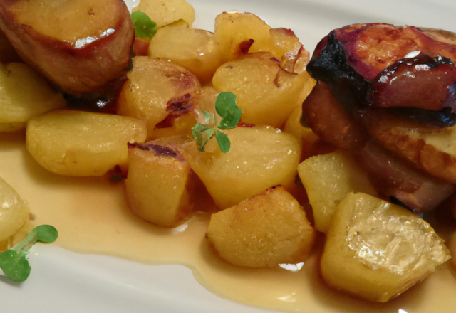 Pommes de terre au foie gras