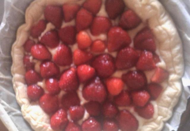 Tarte feuilletée aux fraises