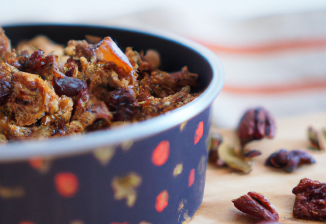 Granola façon Pecan Pie et raisins secs