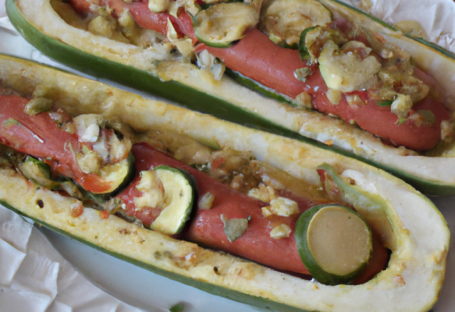 Hot dog de courgette rapide