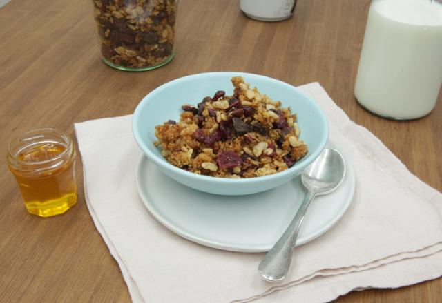 Granola noix de pécan et cramberries