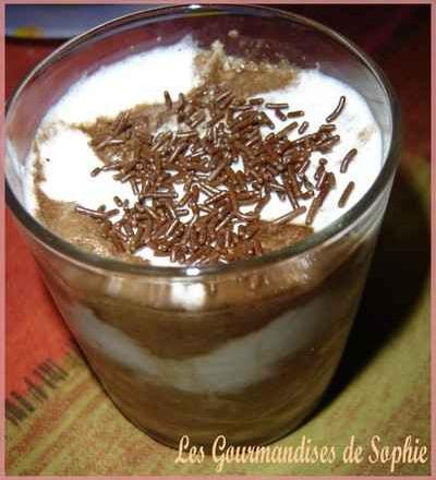 Verrines de mousses coco et chocolat