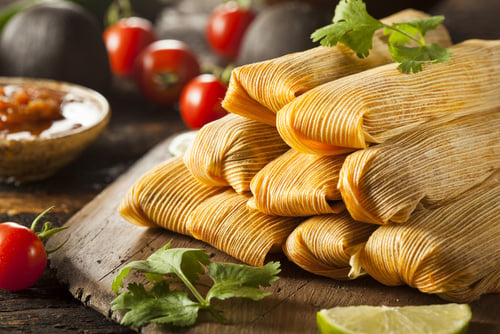 Tamales au poulet, au porc, aux fraises ou à l'ananas