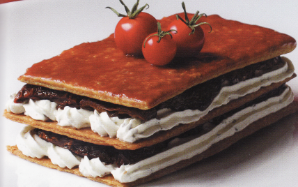 Millefeuilles aux tomates séchées