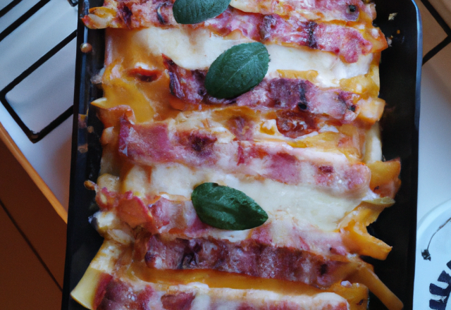 Lasagnes au bacon et à la brousse