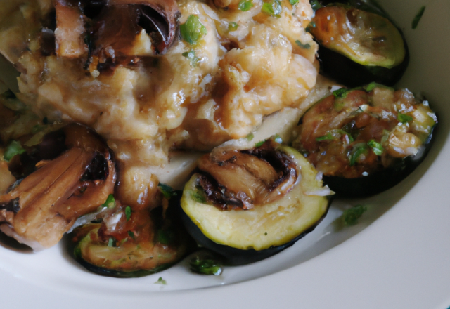 Risotto de courgettes et champignons