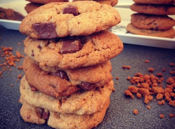 Cookies aux spéculos et pépites choco