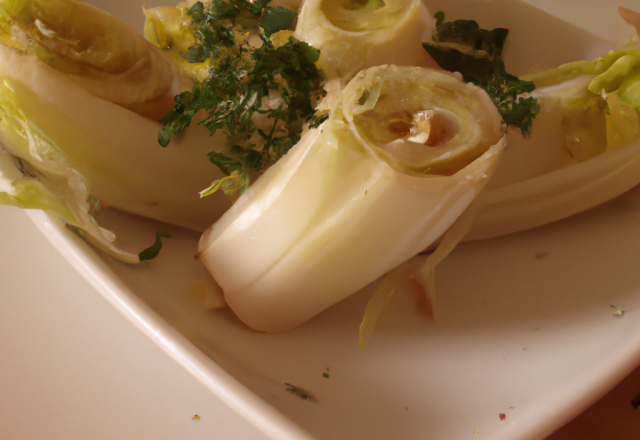 Roulé d'endives au lard