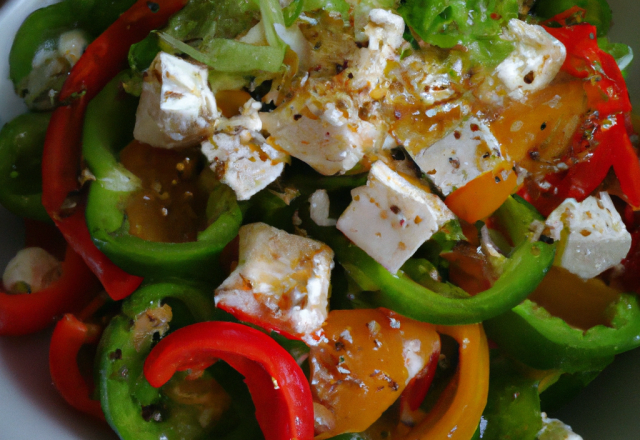 Salade aux poivrons et à la feta