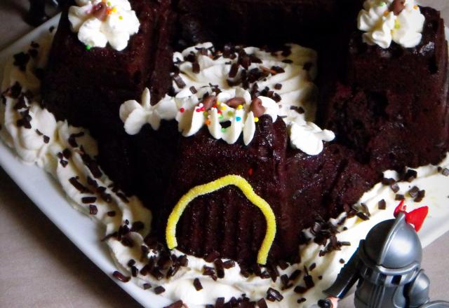 Gâteau château chocolaté à la bière de Vézelay