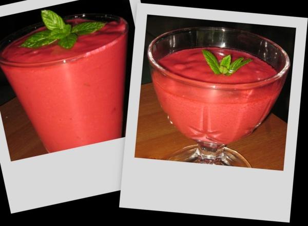 Smoothie coco framboise