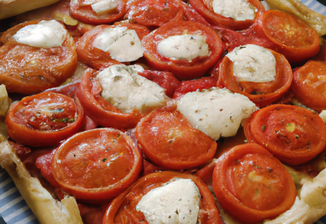 Tarte à la tomate et à la mozzarella