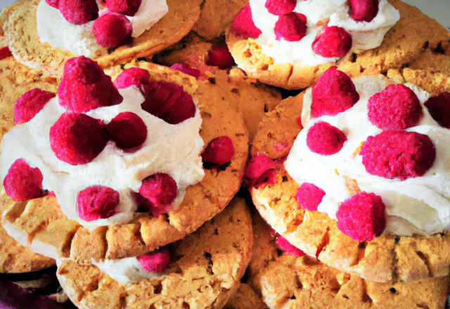 Sablés la chantilly de framboise