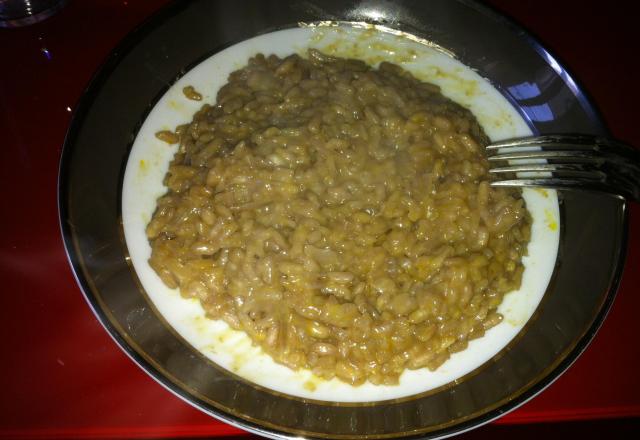 Risotto au vin rouge maison