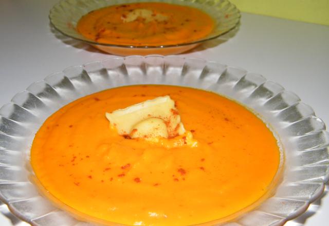 Velouté de potimarron et ravioles