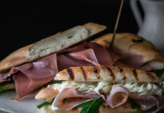 Panini au jambon Italien et chèvre