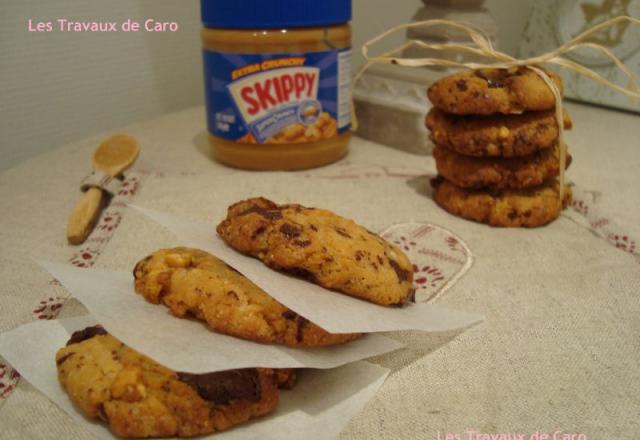 Cookies beurre de cacahuètes et chocolat noir