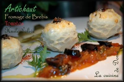 Artichauts farcis au fromage de brebis