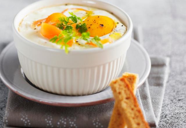 Œufs cocottes au camembert Cœur de Lion