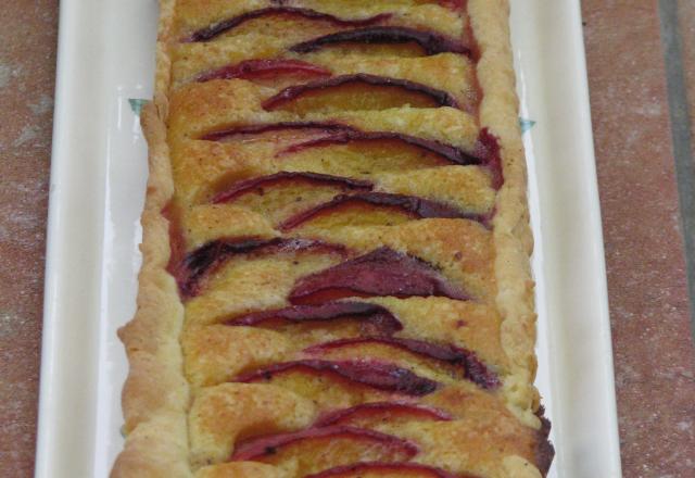 Tarte aux pêches et à l'amande