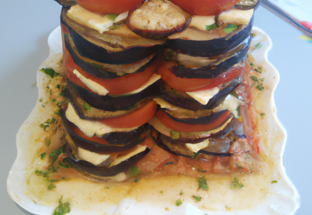 Mille-feuilles aubergine tomate