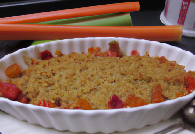 Crumble carotte rhubarbe